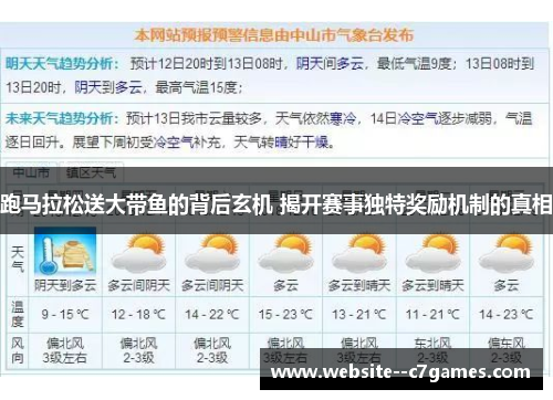 跑马拉松送大带鱼的背后玄机 揭开赛事独特奖励机制的真相